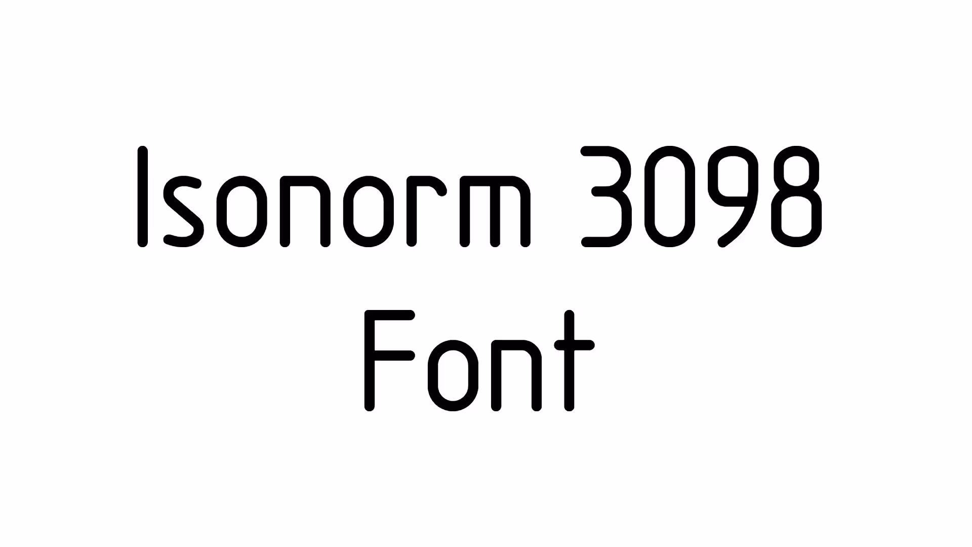 Isonorm 3098 Font