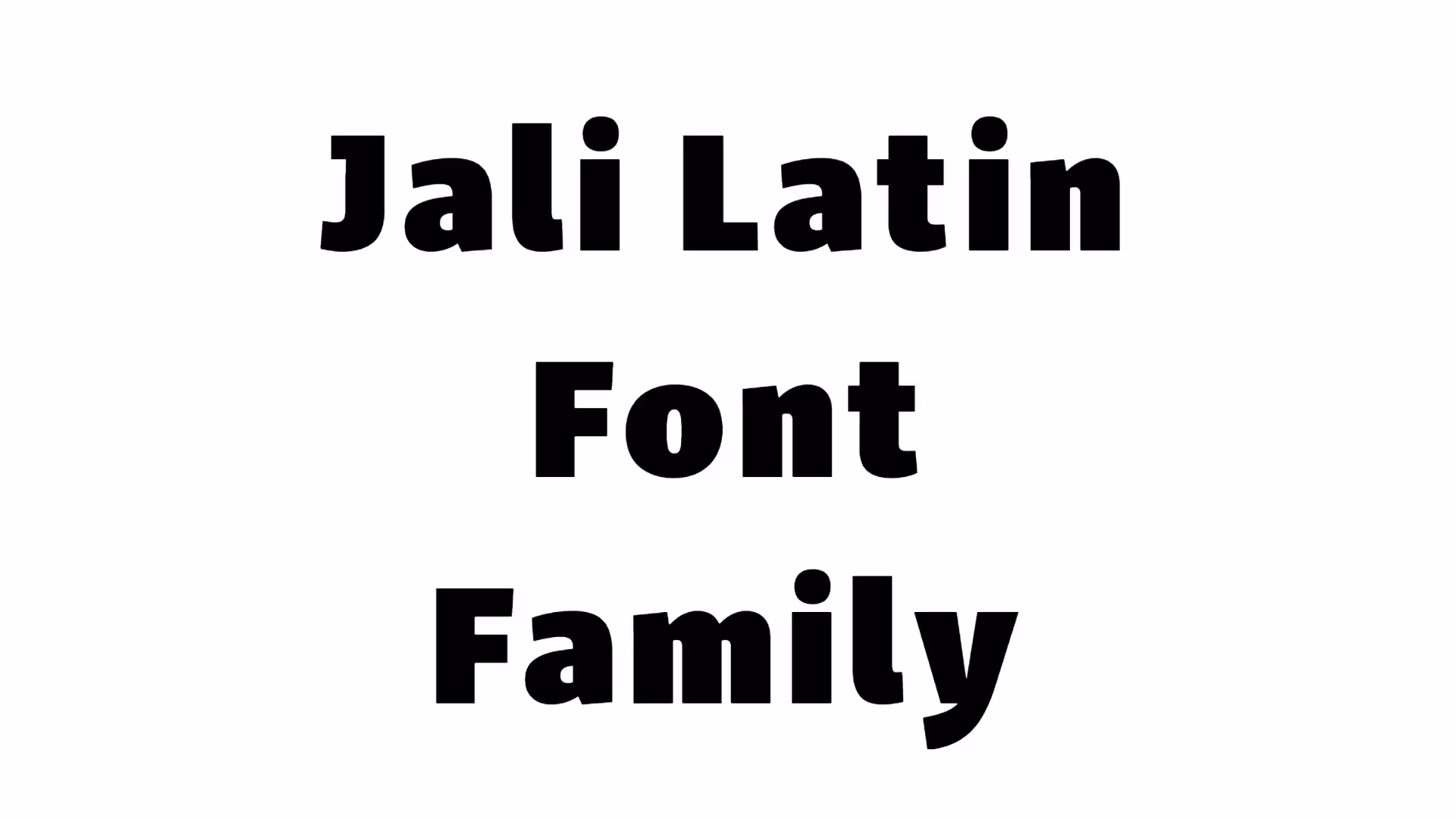 Jali Latin Font Family