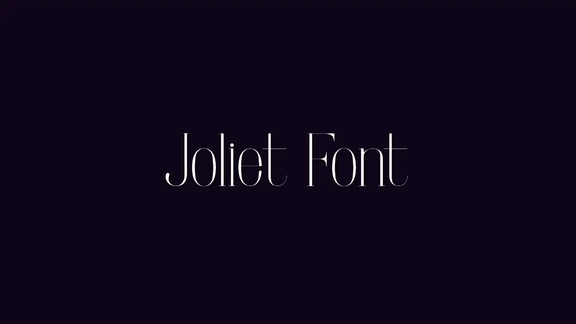 Joliet Font