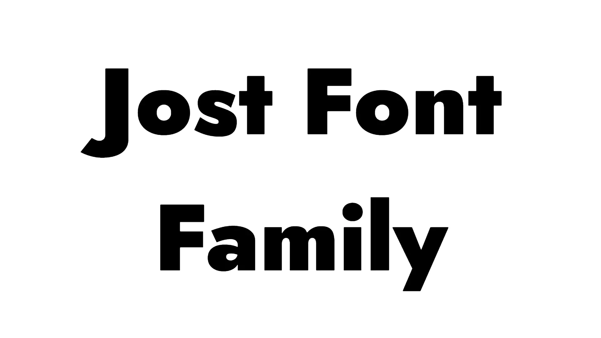 Jost Font Family