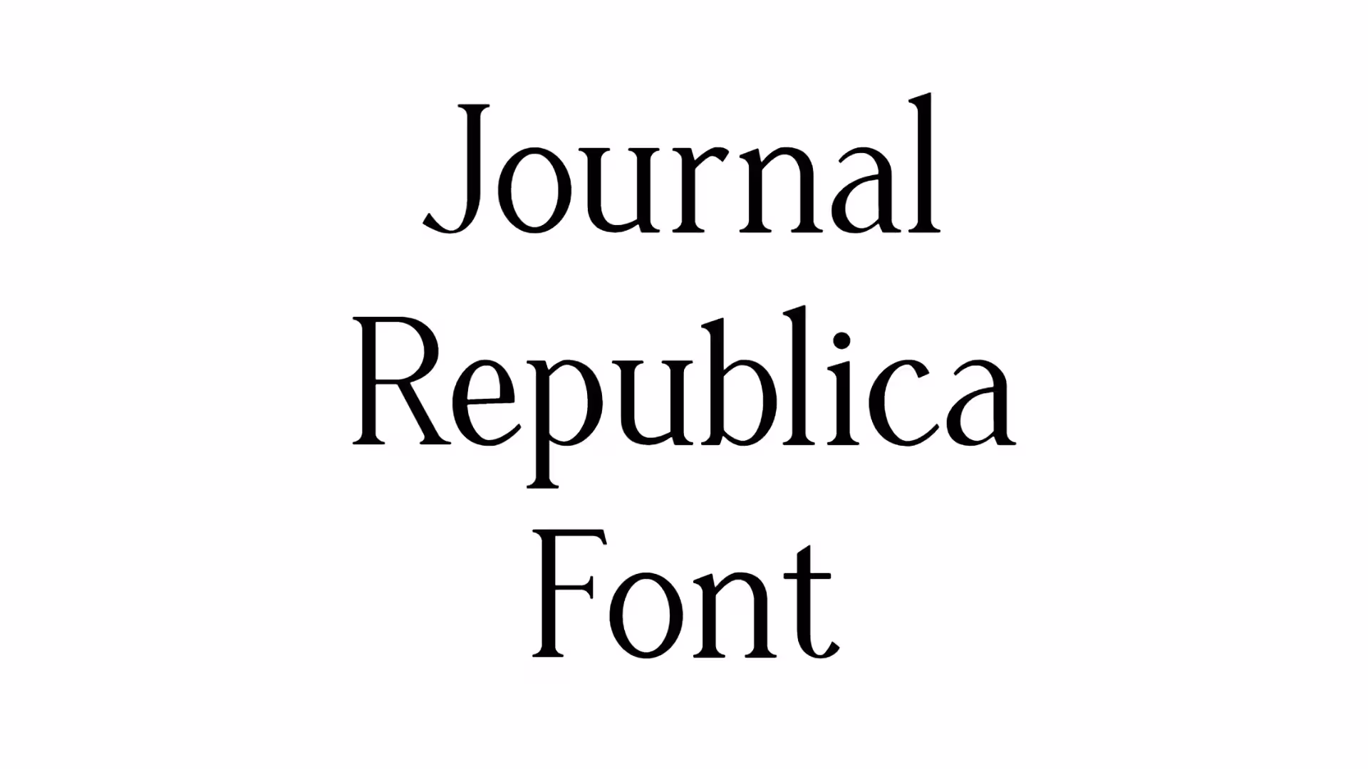 Journal Republica Font