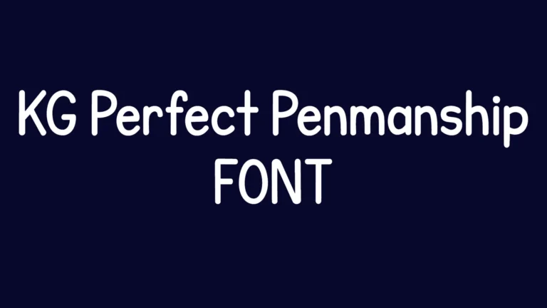 KG Perfect Penmanship Font