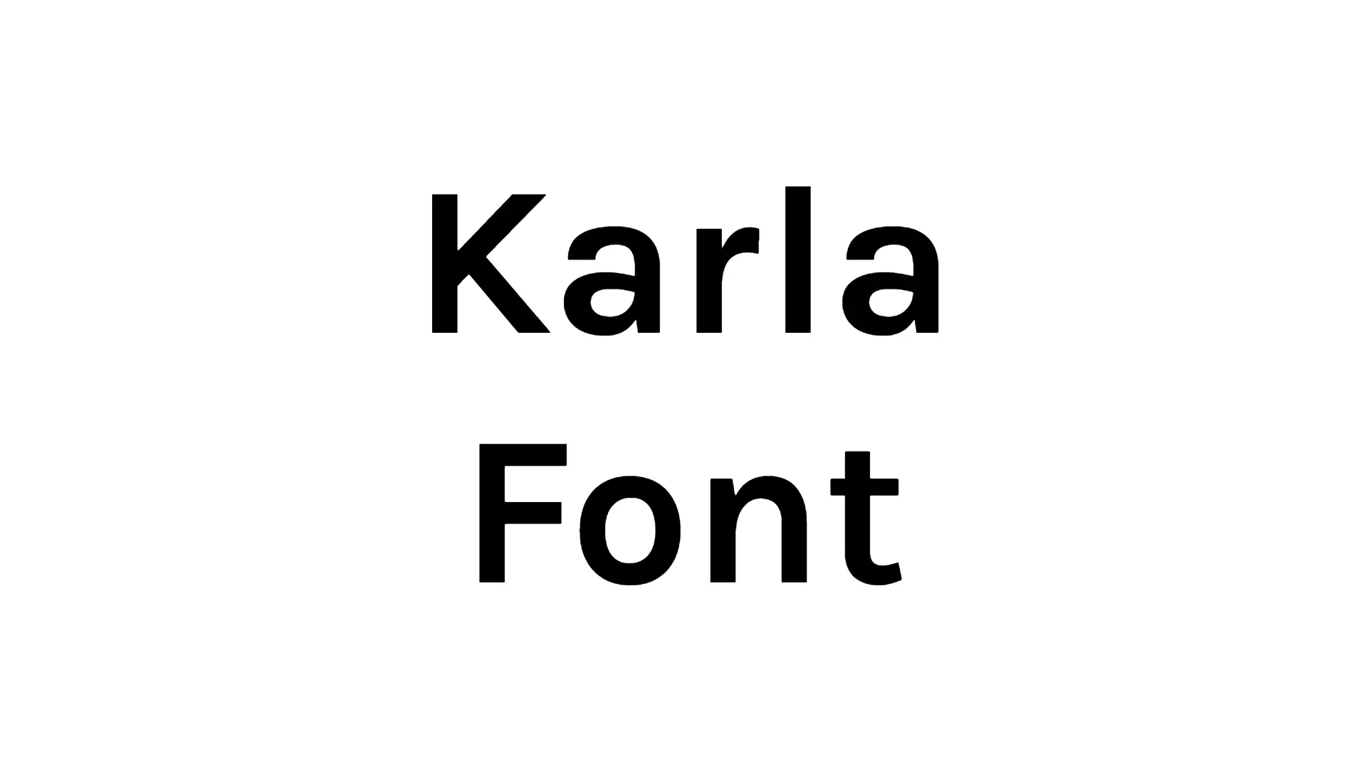Karla Font