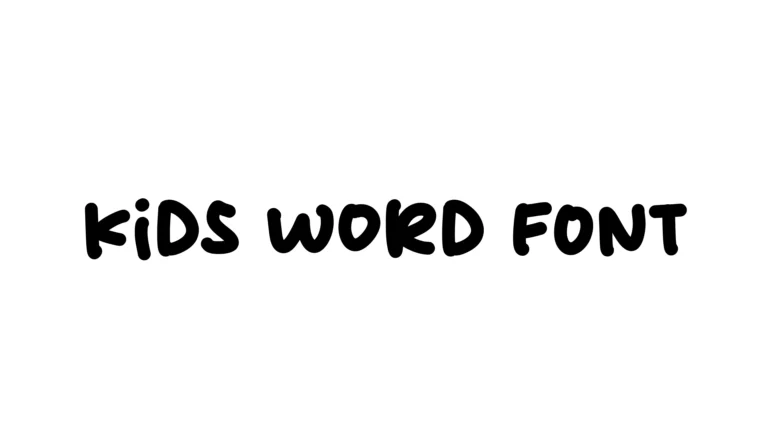 Kids Word FONT