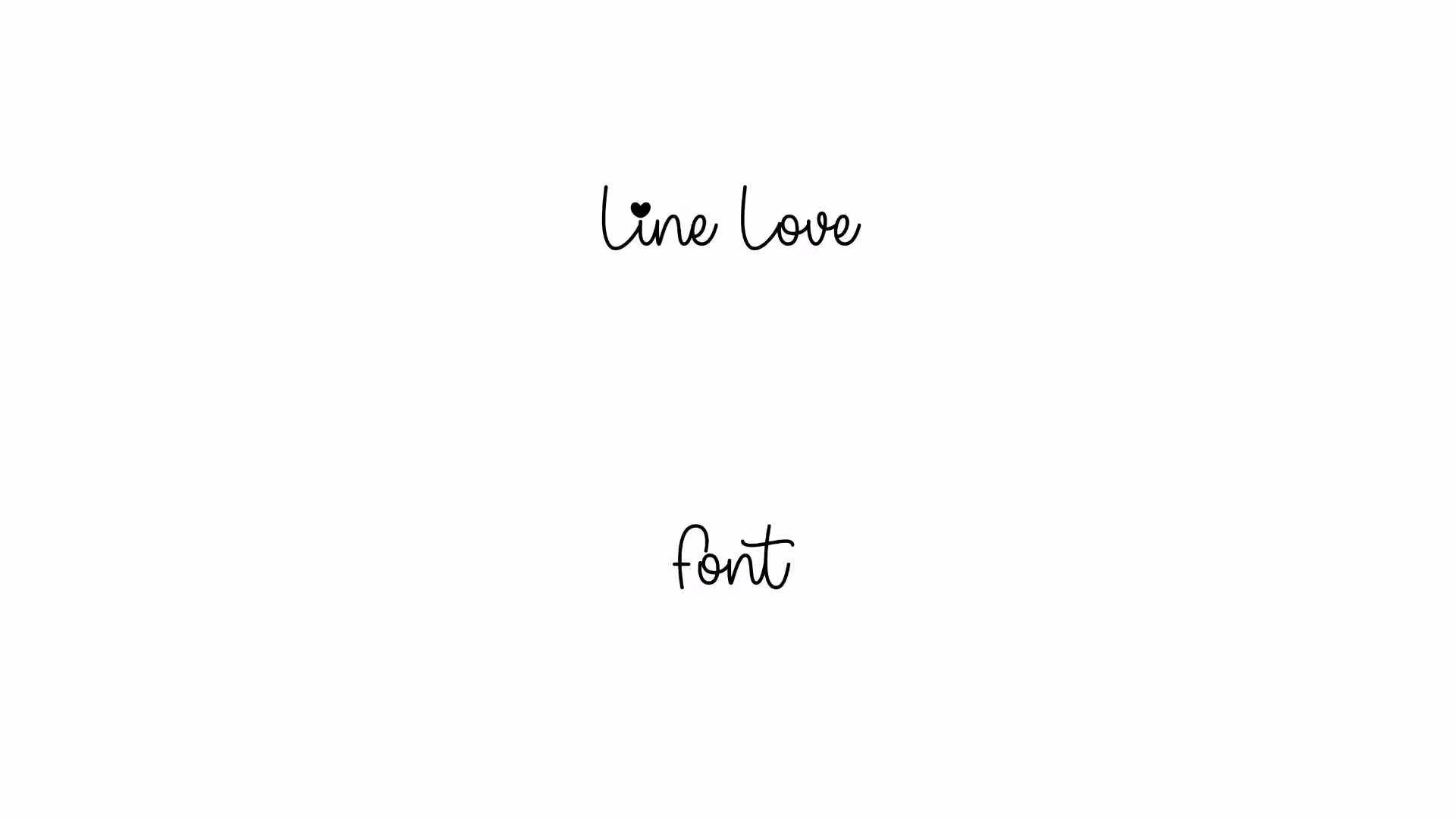 Line Love Font