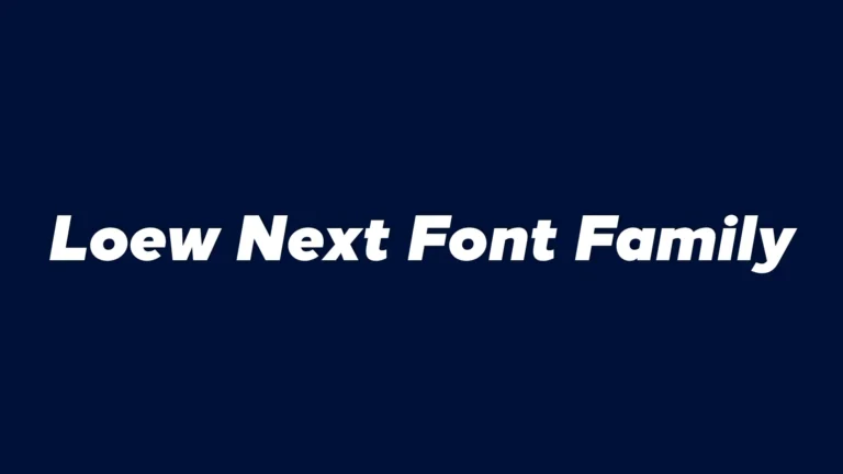 Loew Next Font Family