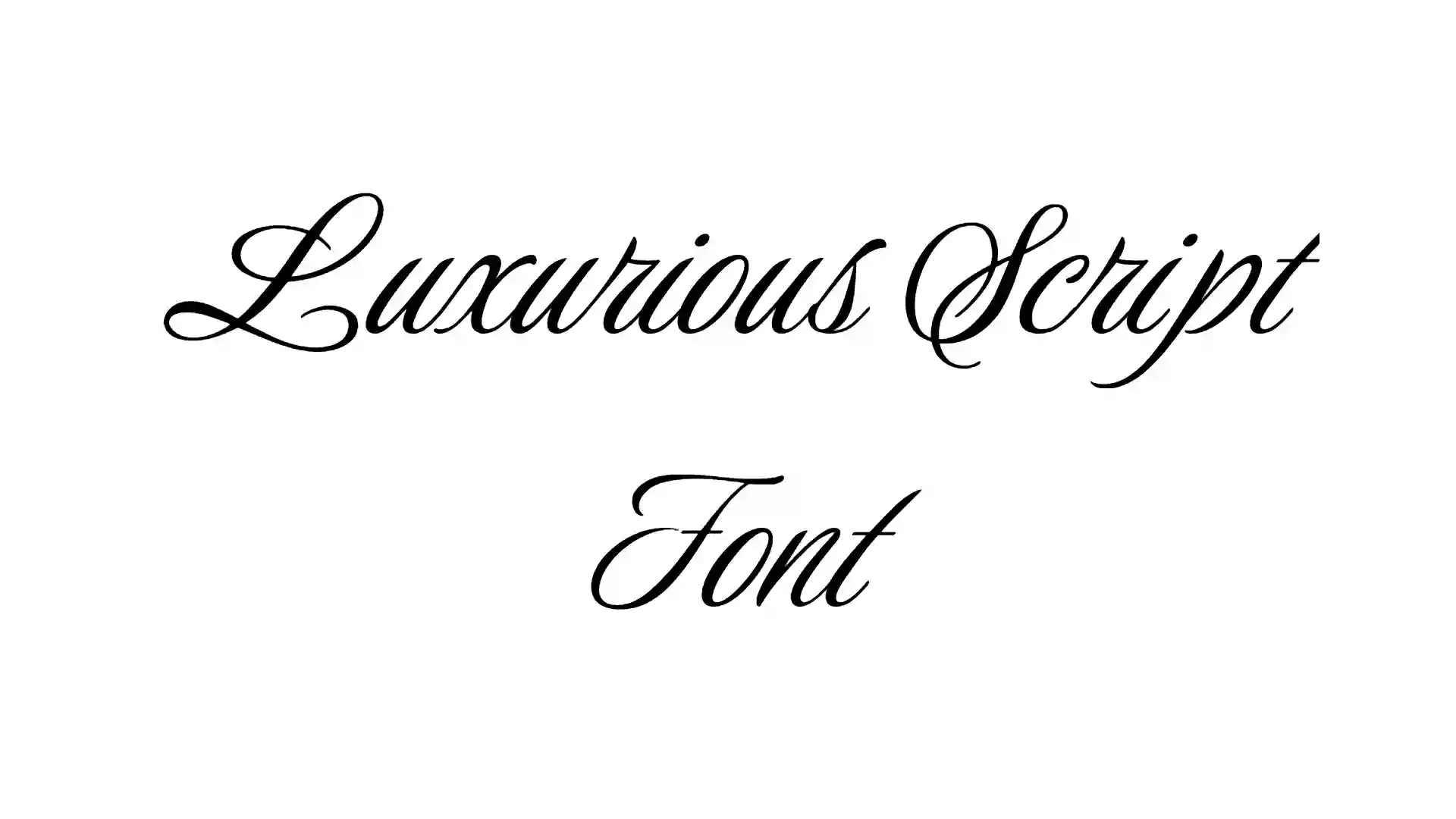 Luxurious Script Font Download