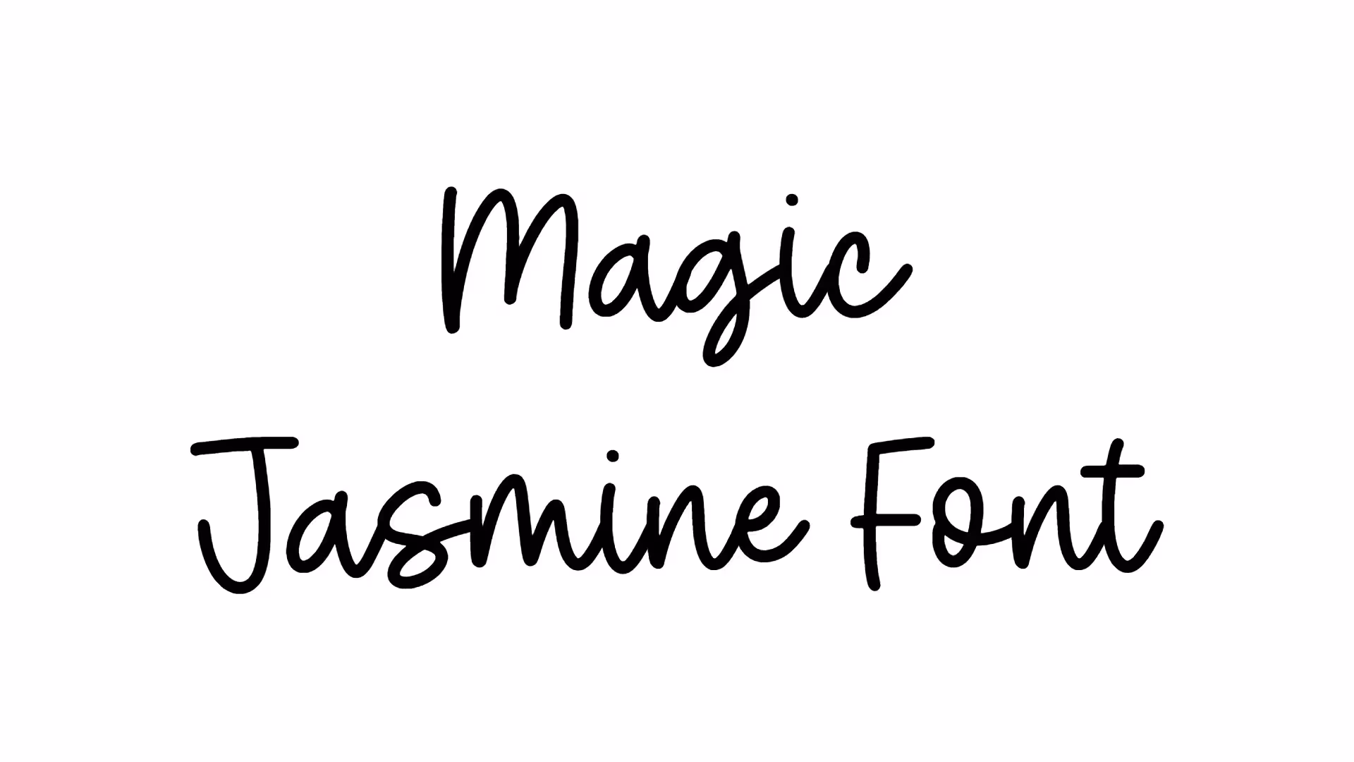 Magic Jasmine Font