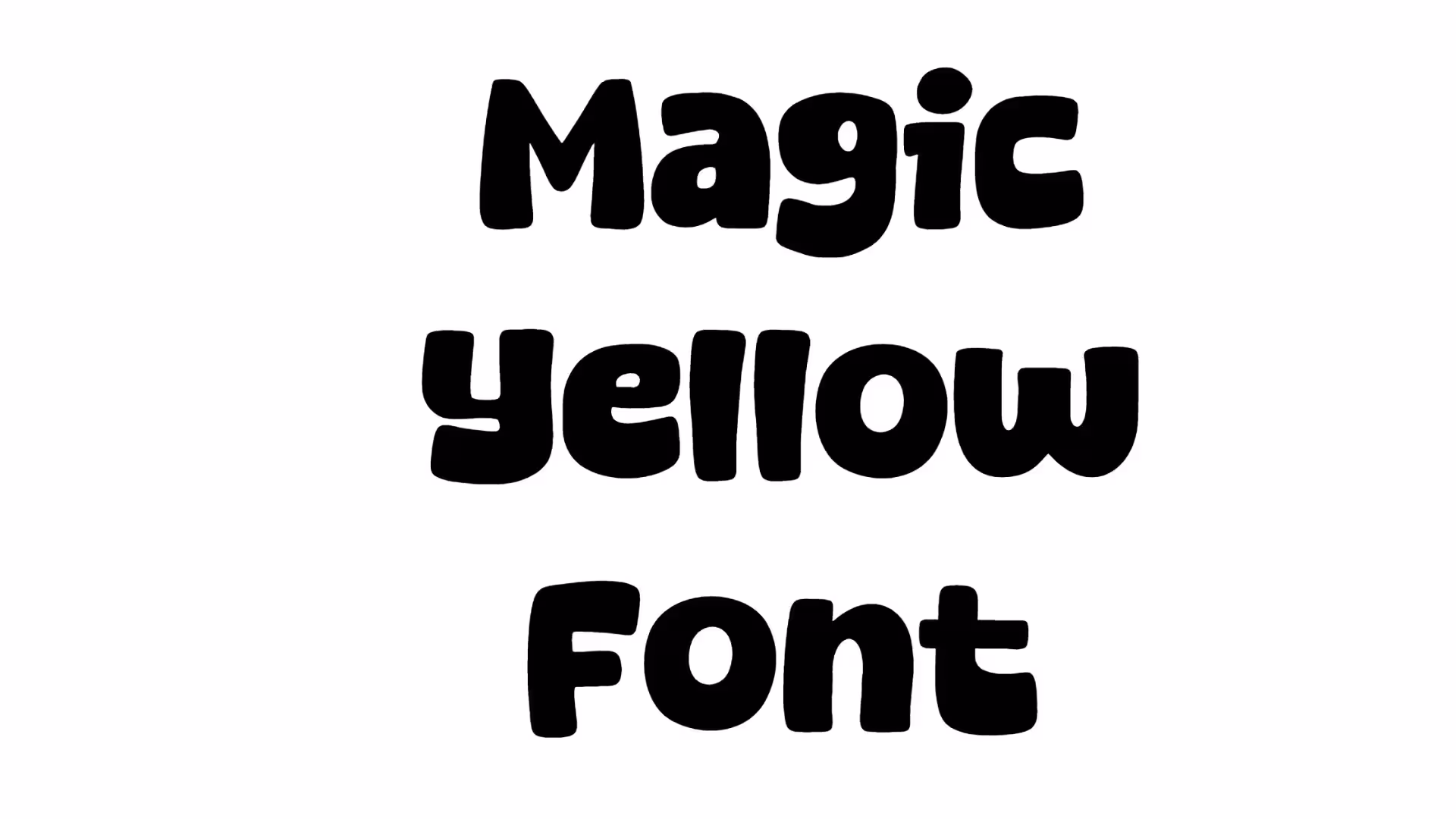 Magic Yellow Font