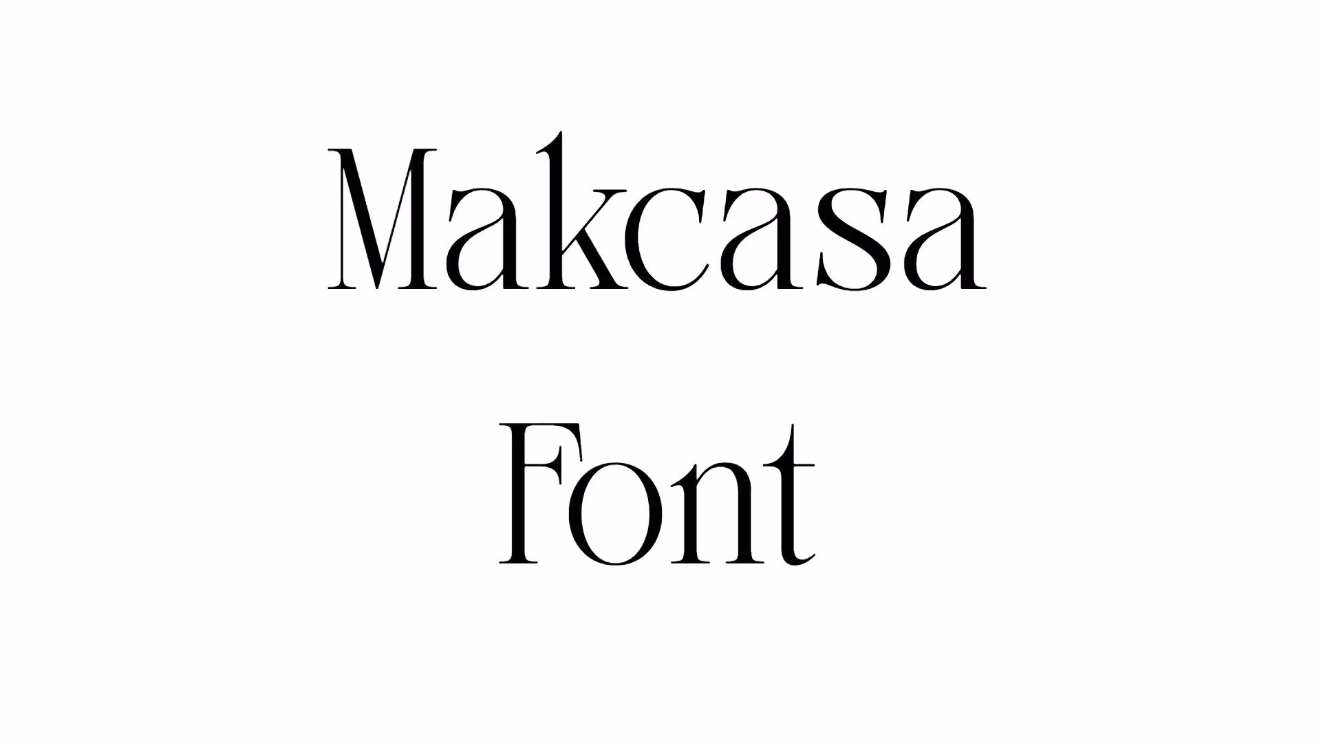 Makcasa Font