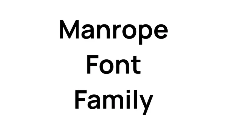 Manrope Font Family