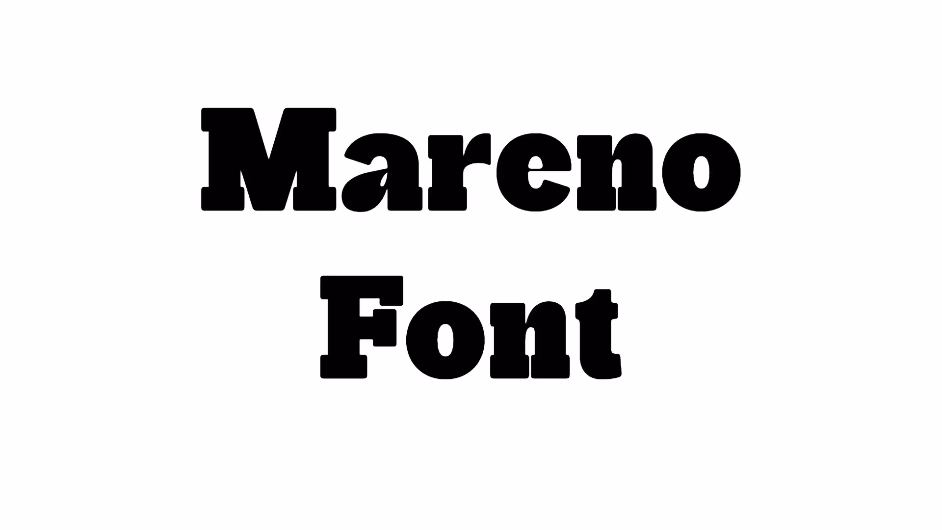 Mareno Font