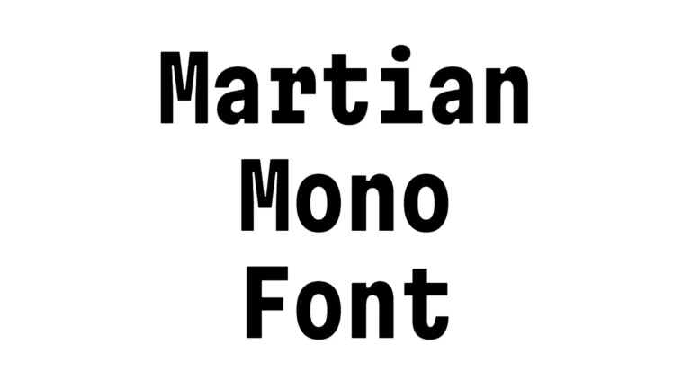 Martian Mono Font