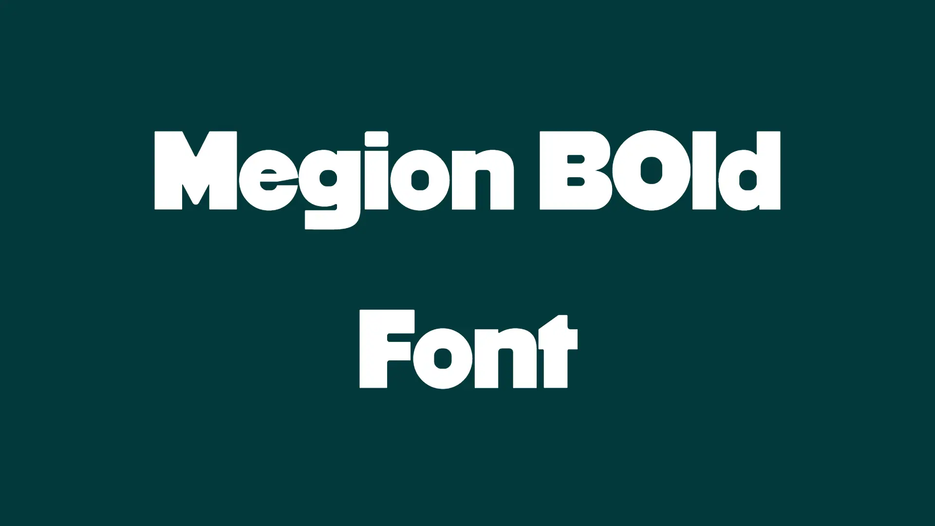 Megion Bold Font