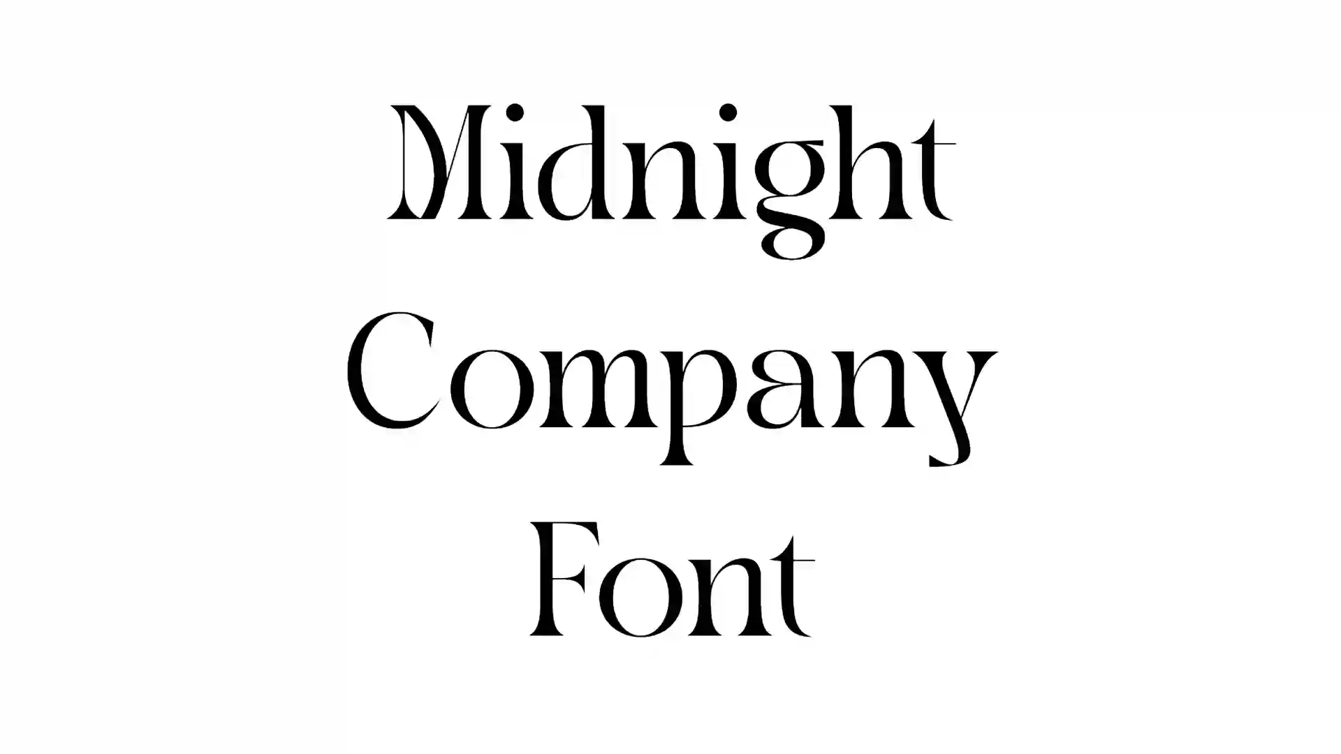 Midnight Company Font