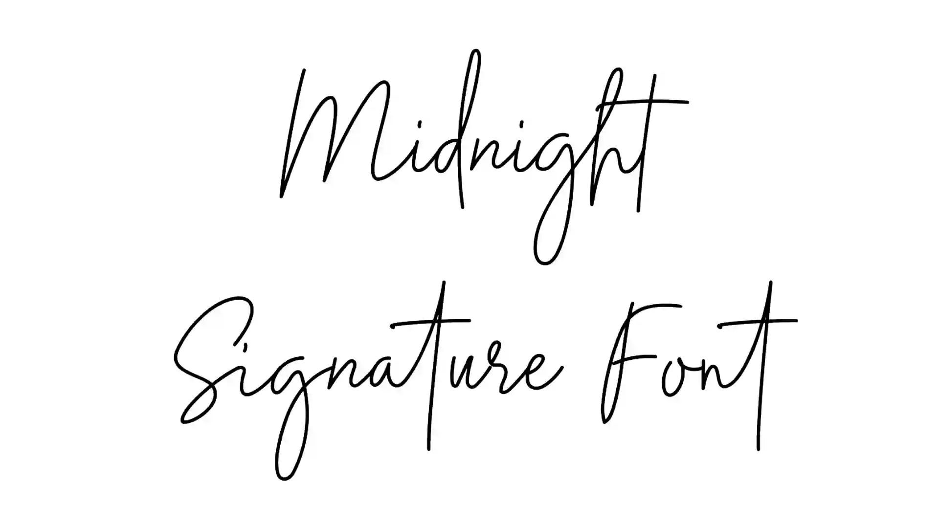 Midnight Signature Font