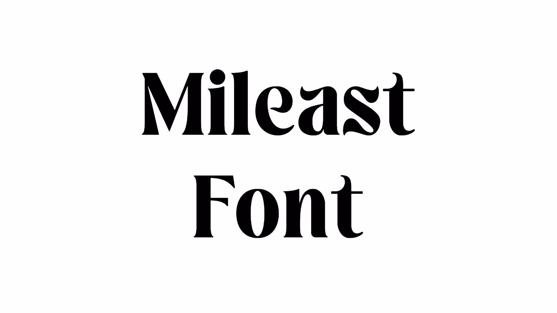 Mileast Font