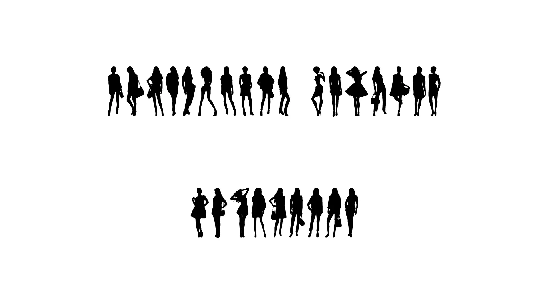 Model Woman Silhouettes Font