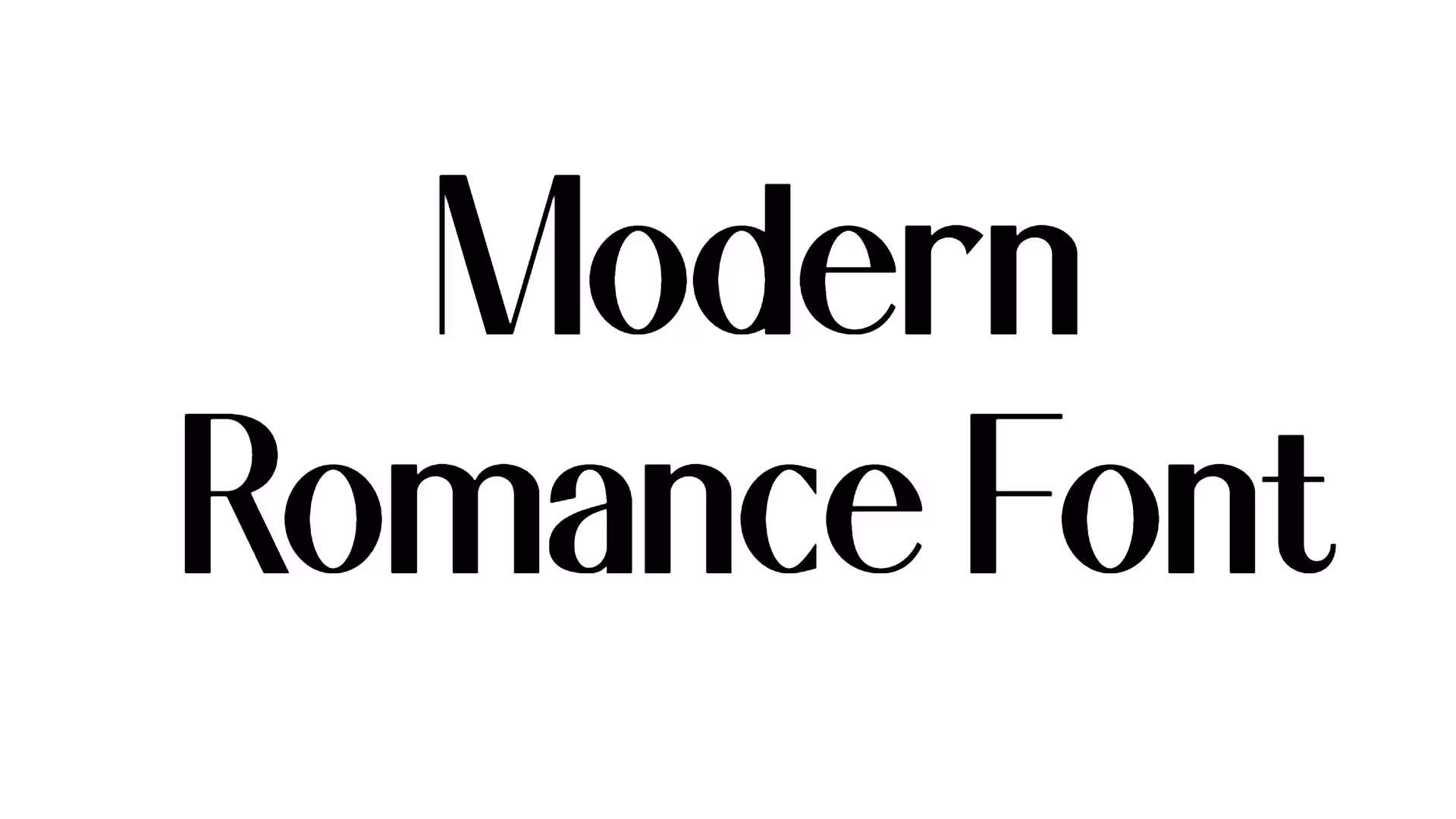 Modern Romance Font