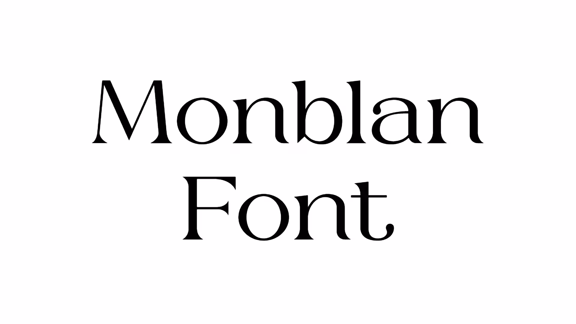 Monblan Font