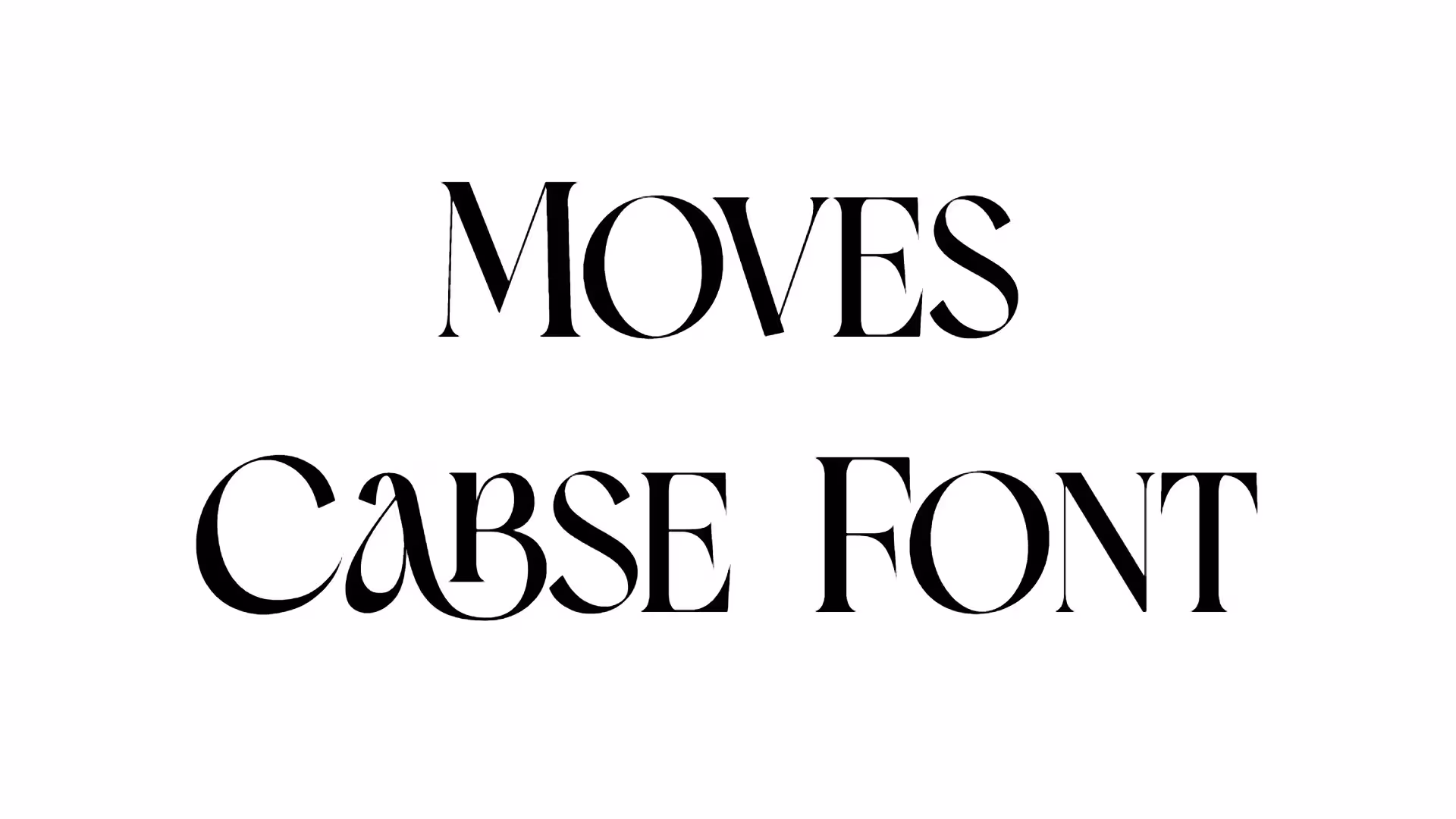 Moves Cabse Font