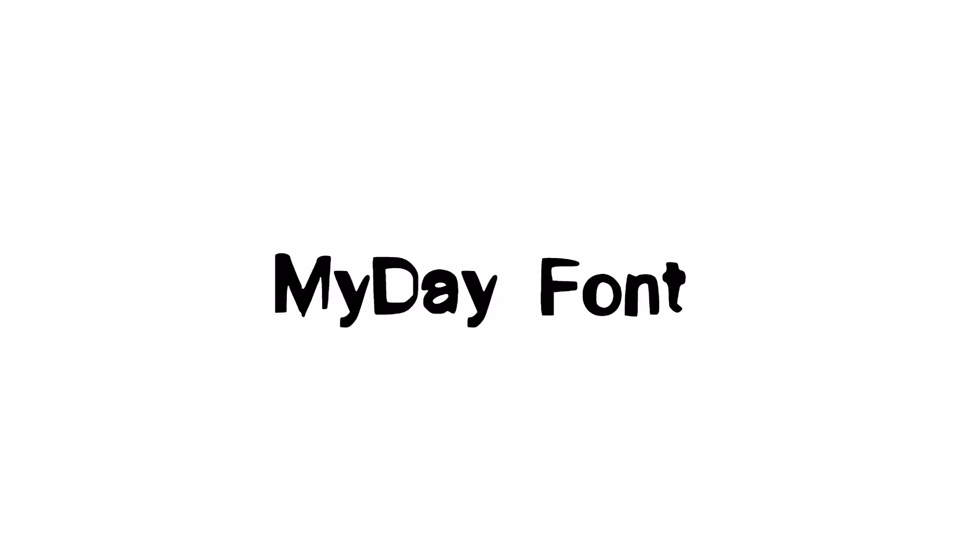 MyDay Font