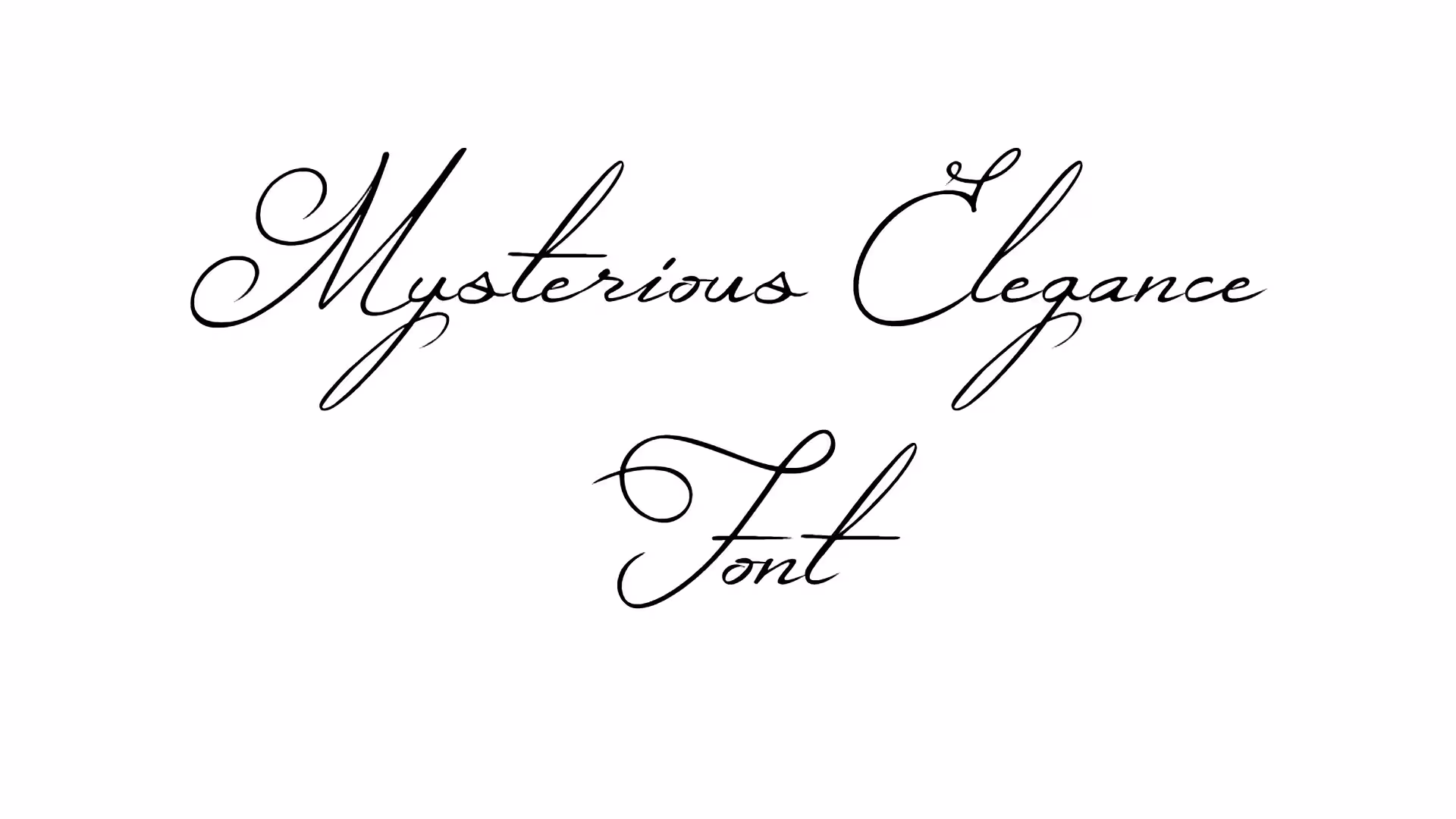 Mysterious Elegance Font