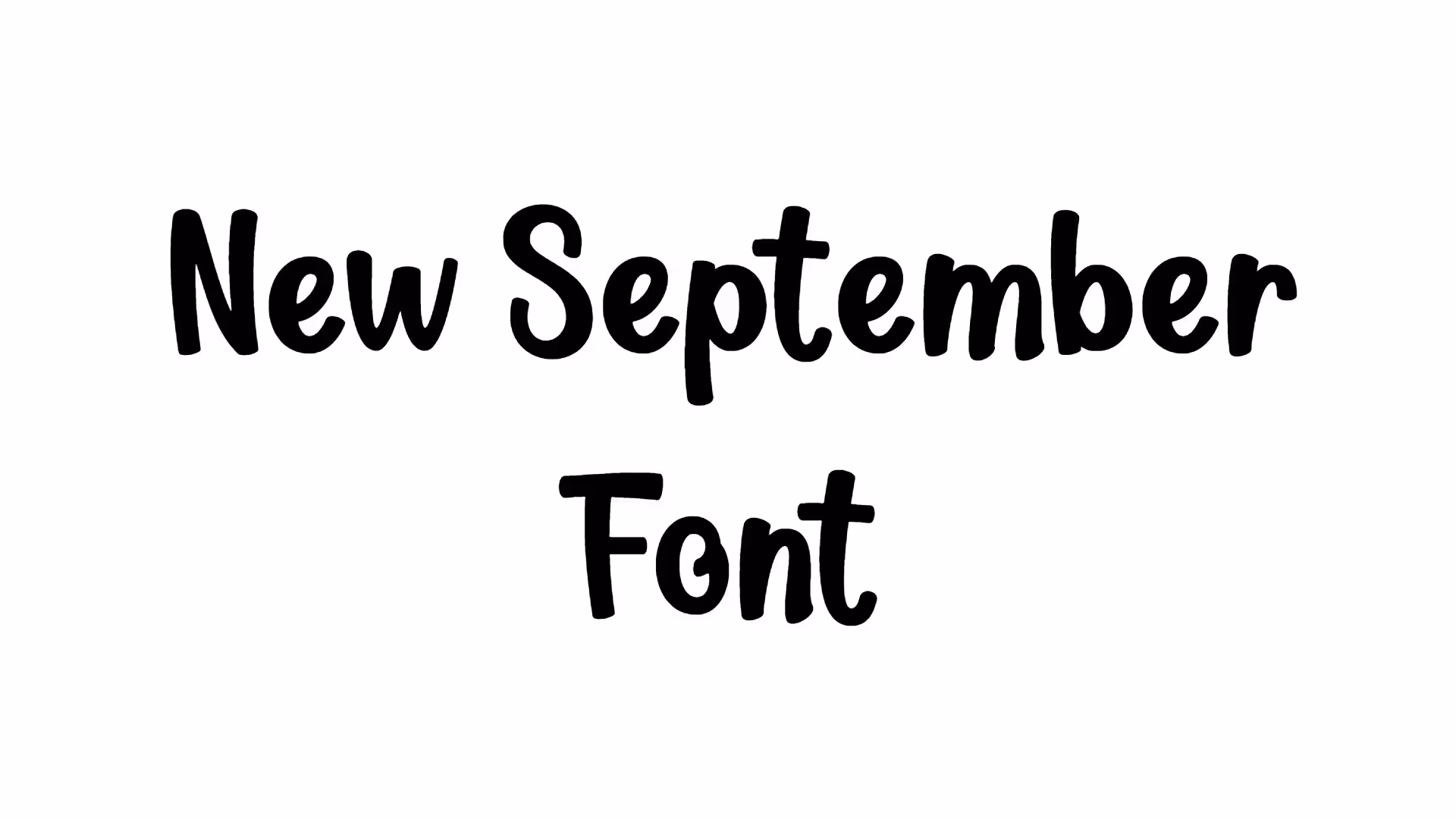 New September Font