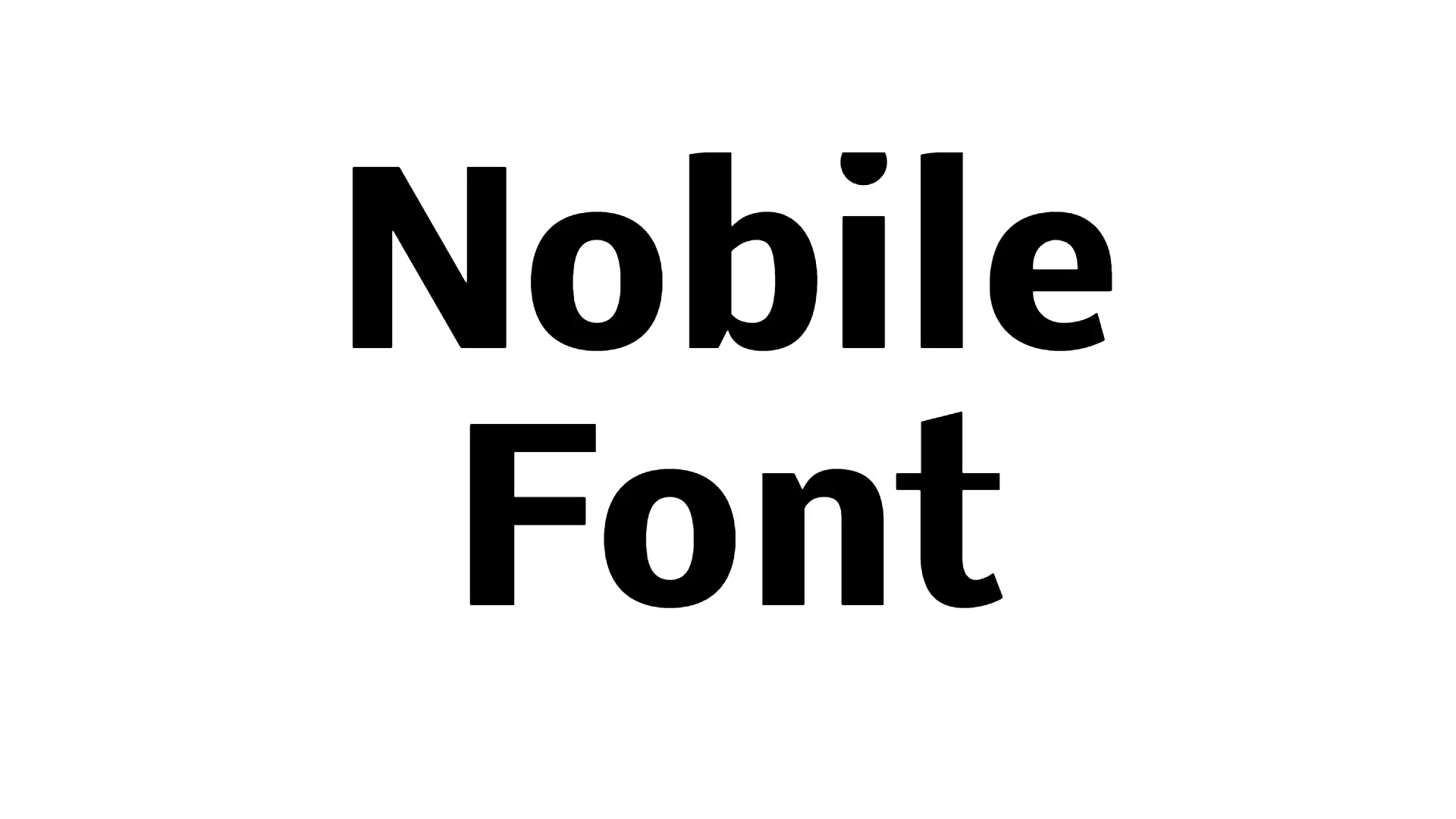 Nobile Font