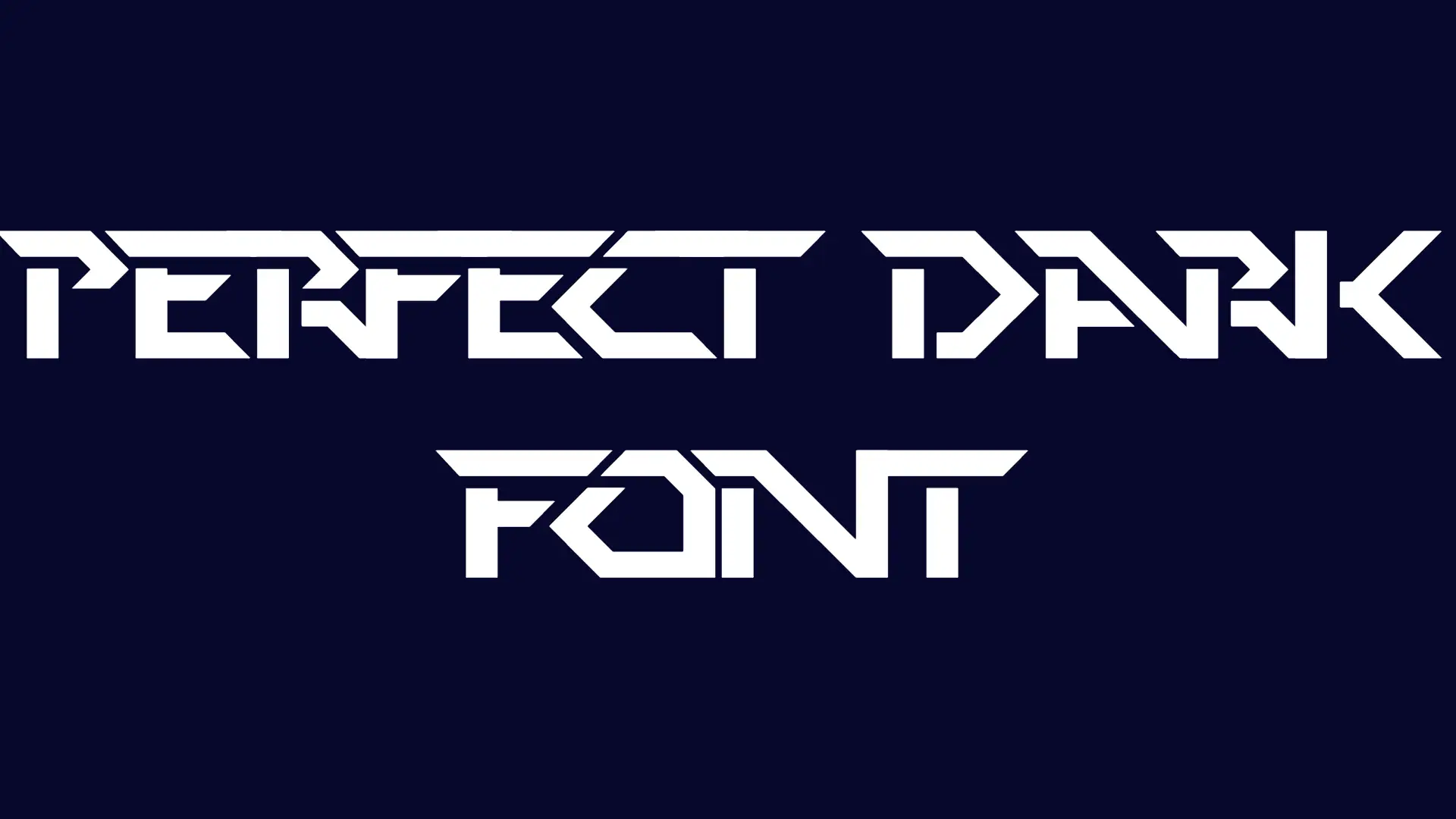 Perfect Dark Font
