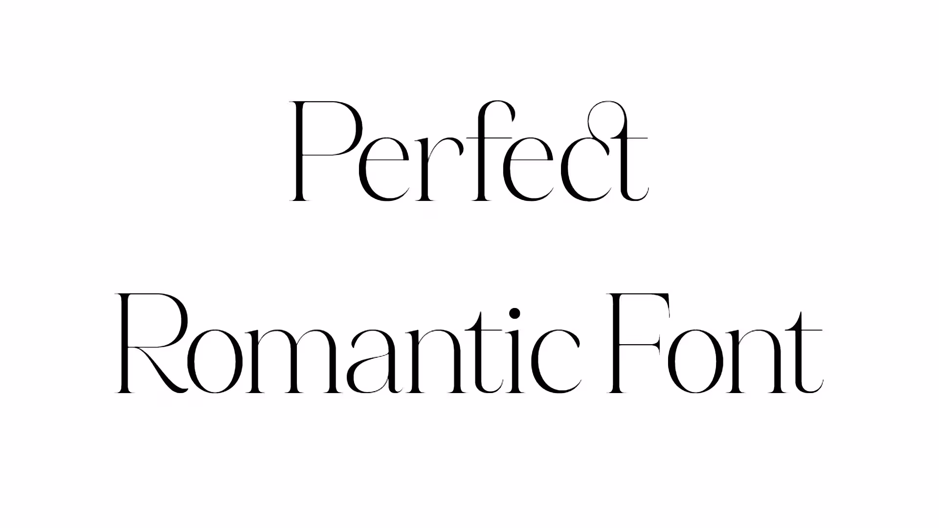 Perfect Romantic Font