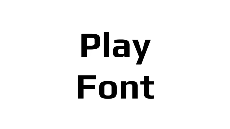 Play Font