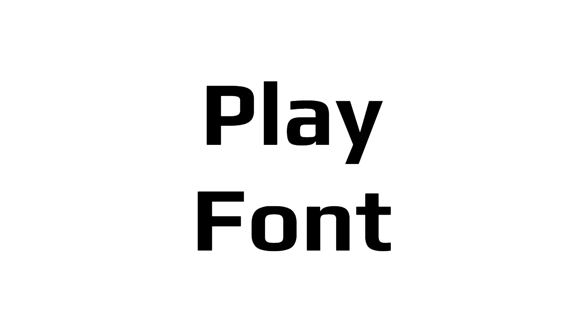 Play Font