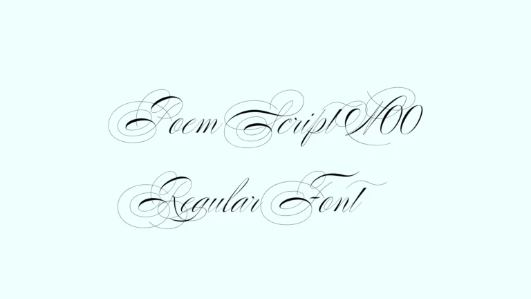 Poem Script W00 Regular Font