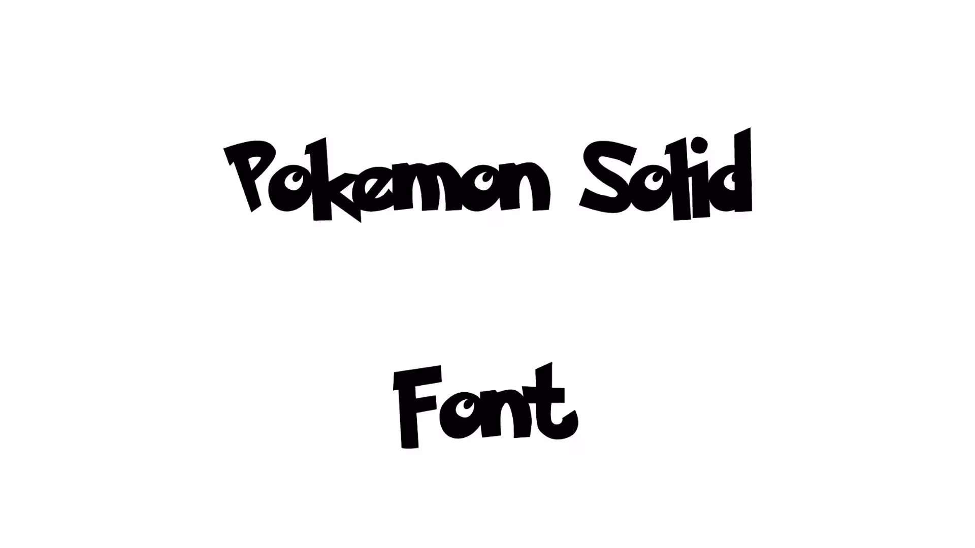 Pokemon Solid Font