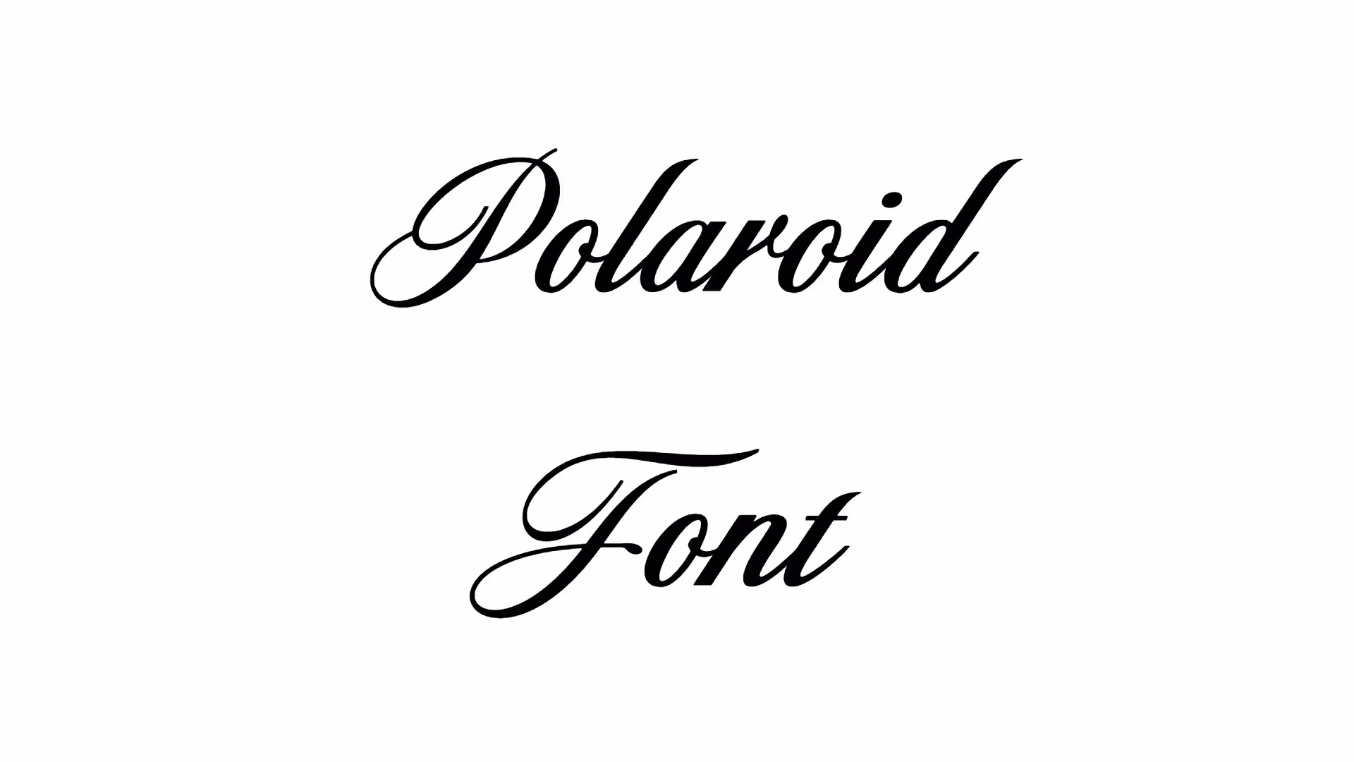 Polaroid Font