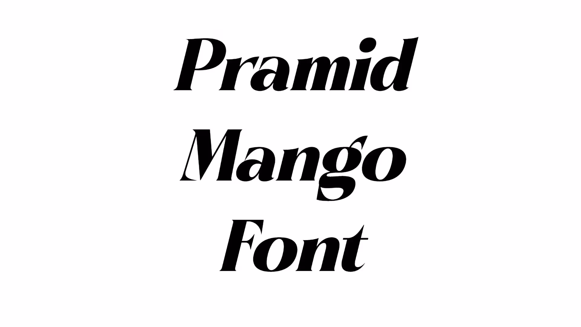 Pramid Mango Font