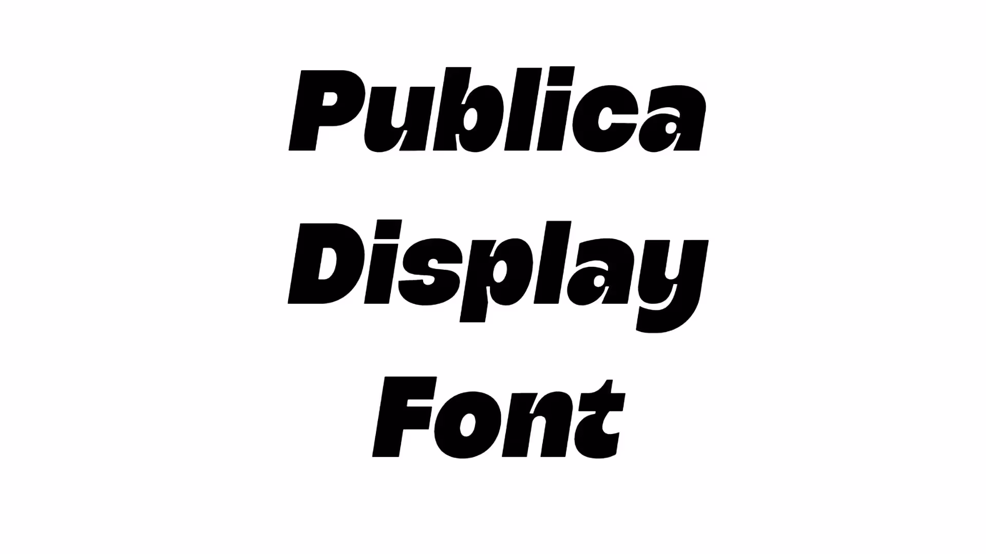 Publica Display Font