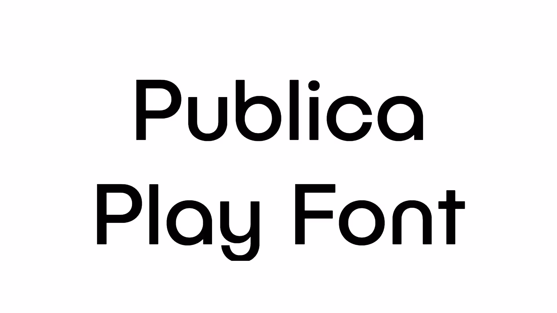 Publica Play Font