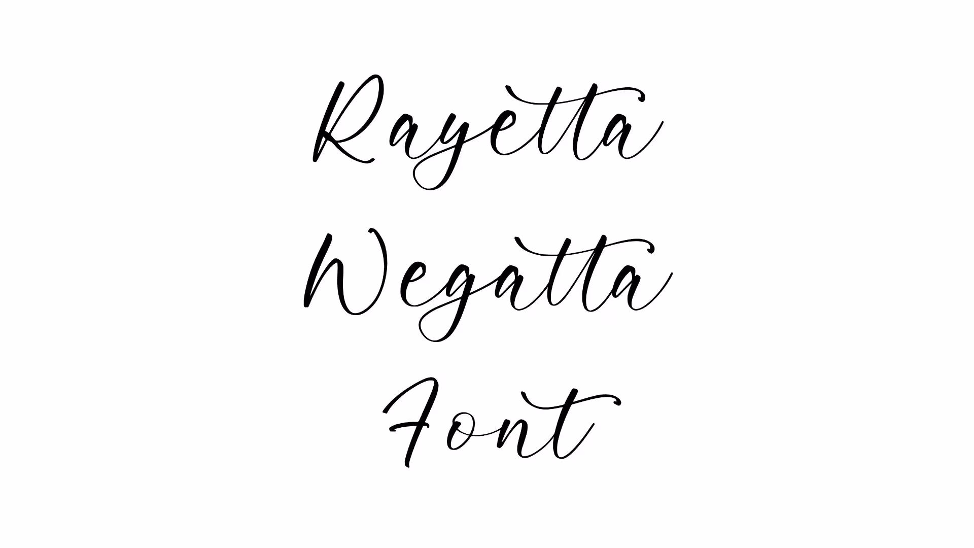 Rayetta Wegatta Font