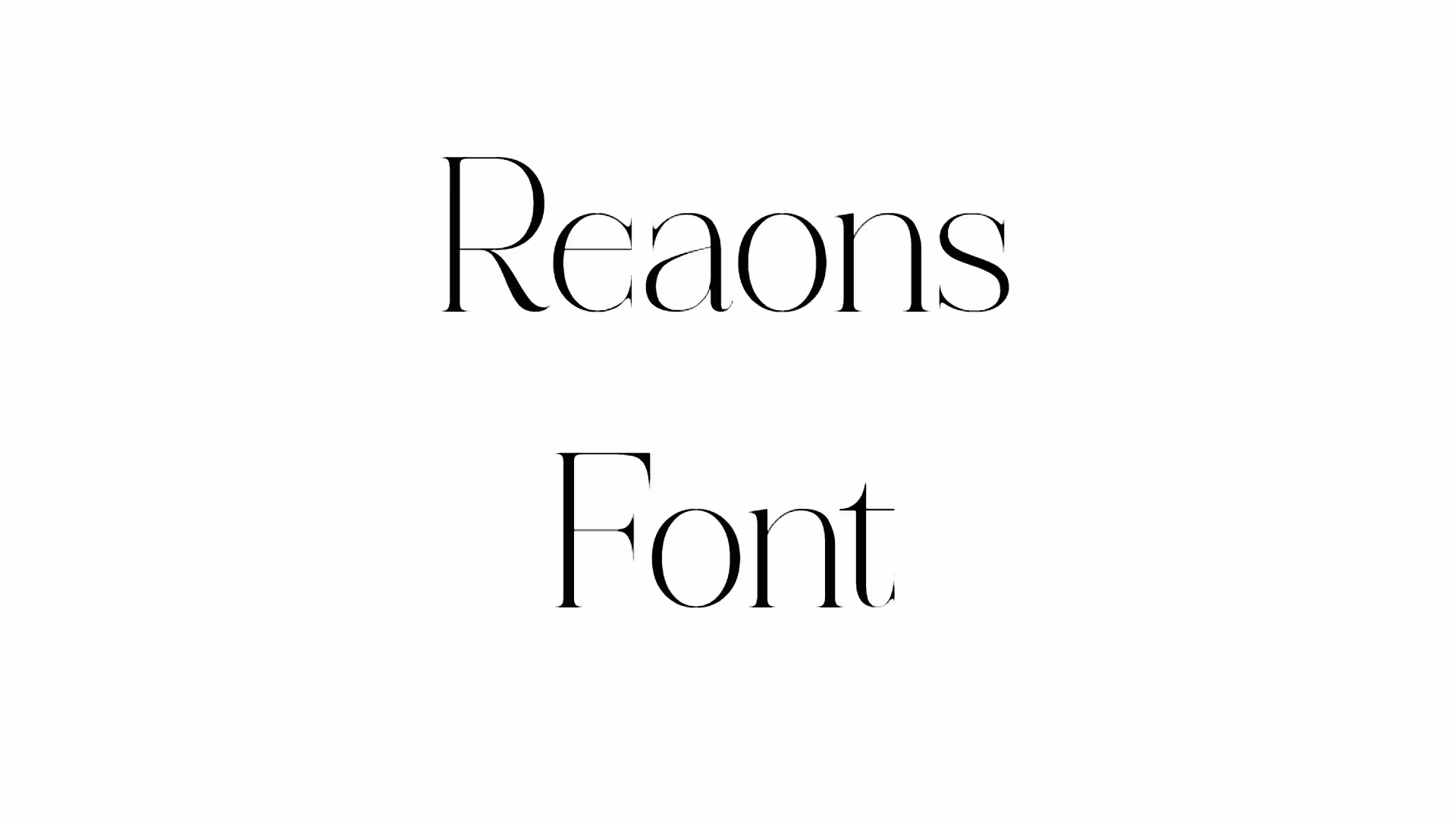 Reaons Font