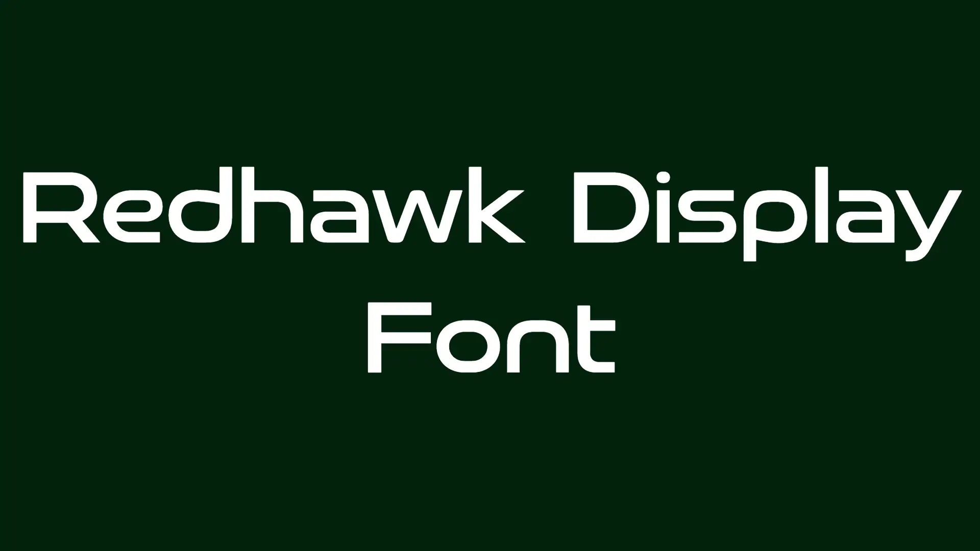 Redhawk Display Font