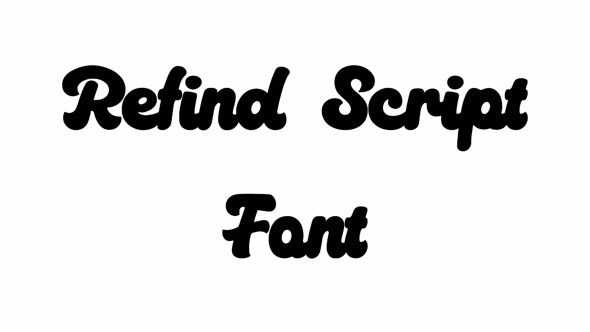 Refind Script Font