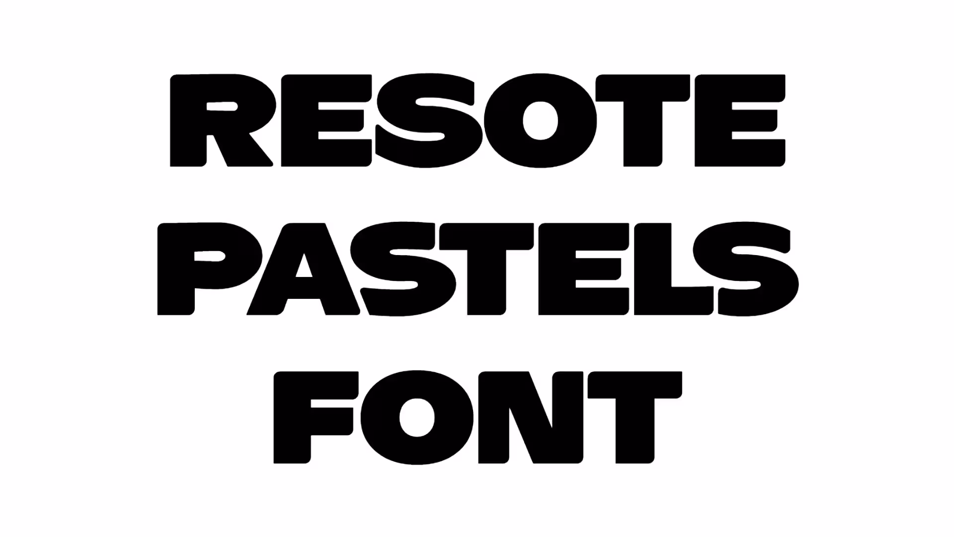 ResotE Pastels Font