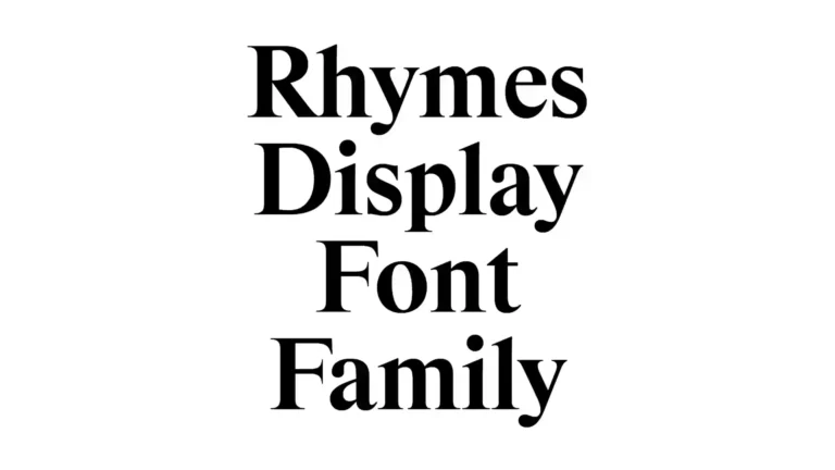 Rhymes Display Font Family