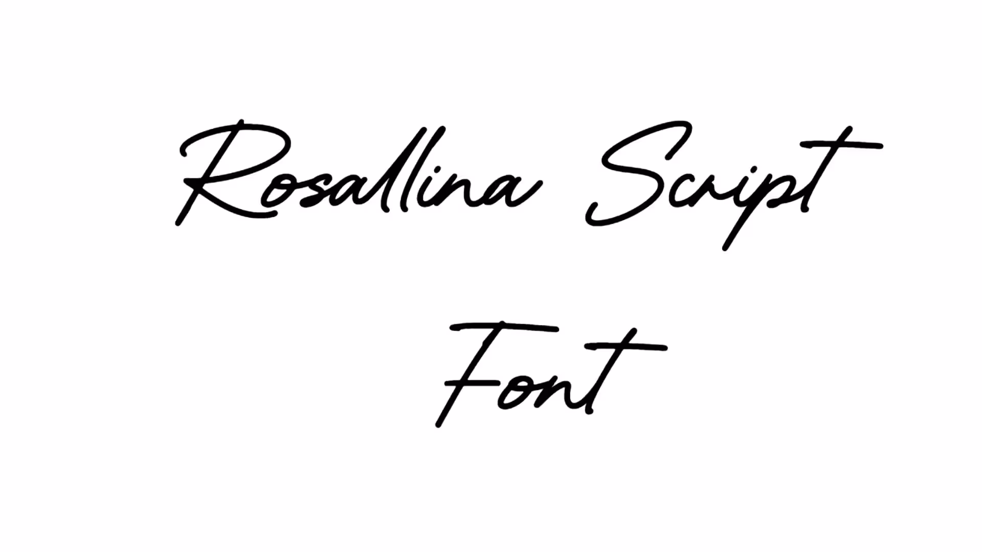 Rosallina Script Font