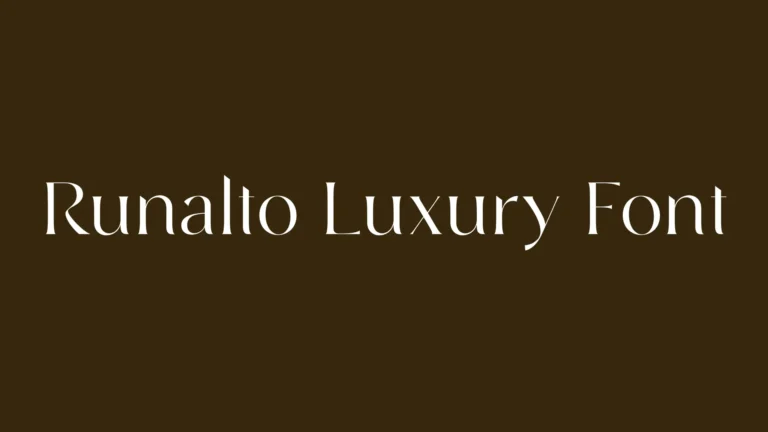 Runalto Luxury Font