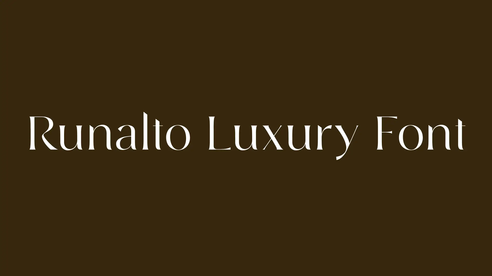 Runalto Luxury Font