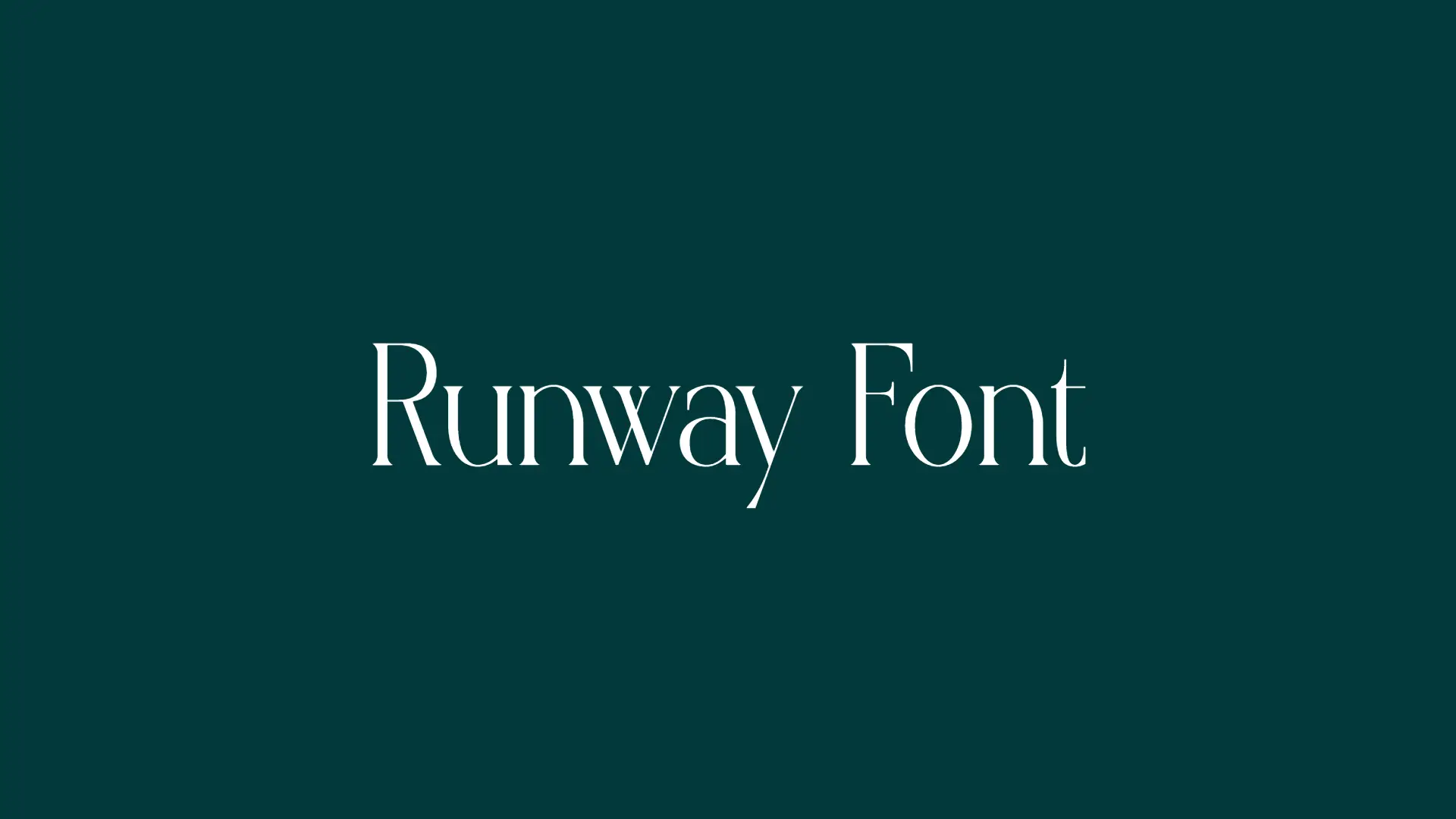 Runway Font
