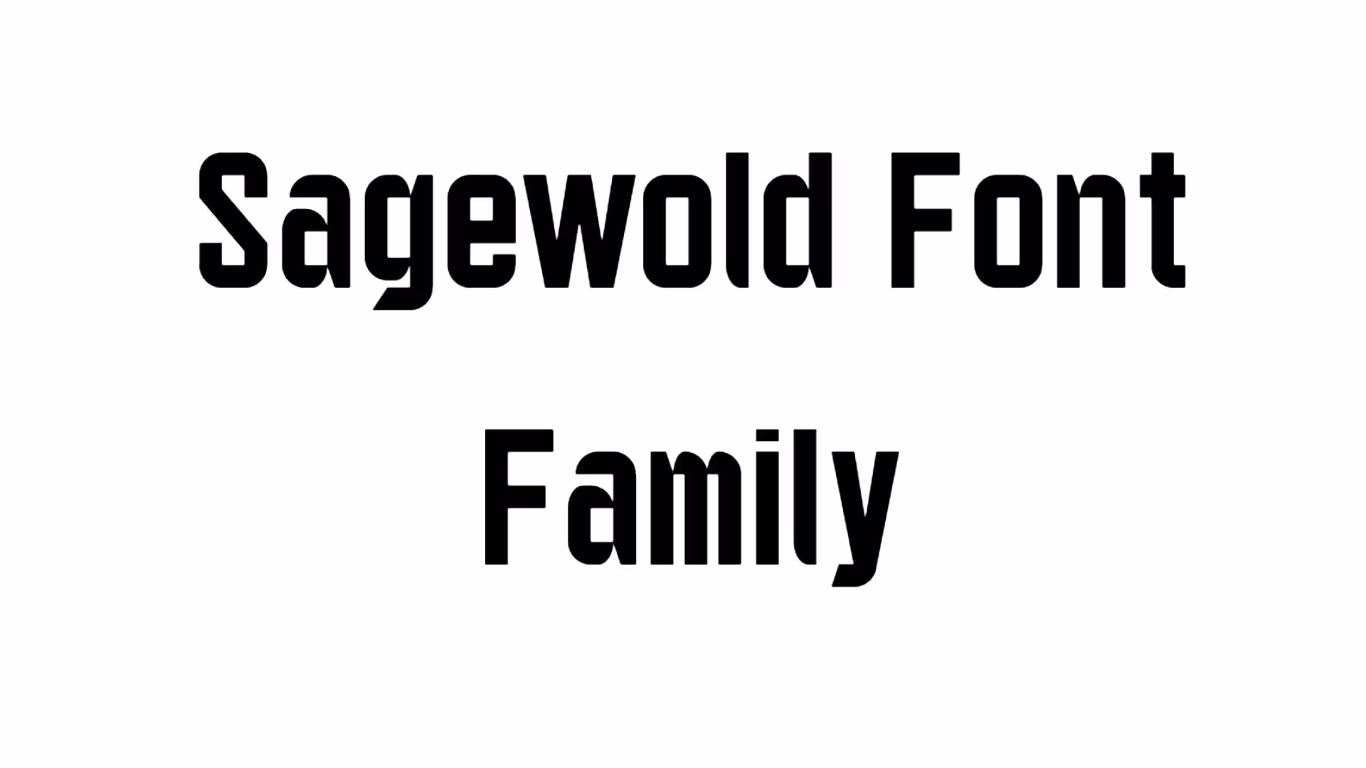 Sagewold Font Family